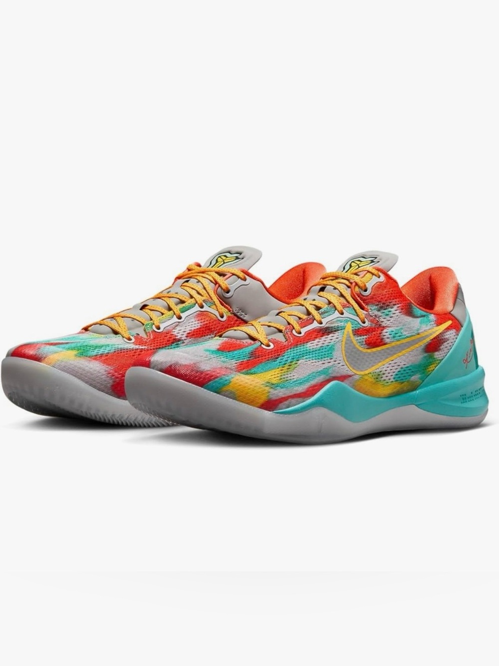 Nike Grade School KOBE VENOCE BEACH 🔥Basketball Sneakers with Yellow Laces
